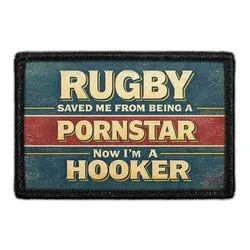 Pull Patch Rugby Save Me Hooker patch velcro sjov