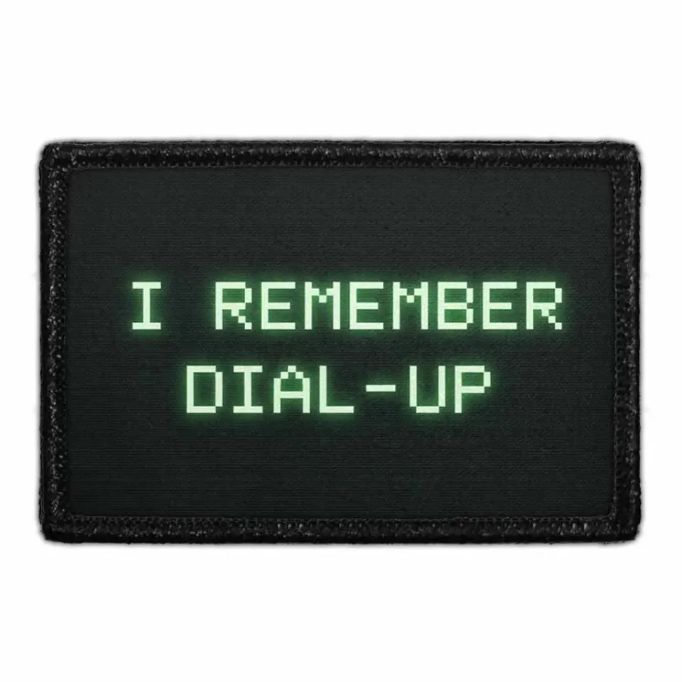 Pull Patch I Remember Dial-Up patch 7,6x5 cm retro