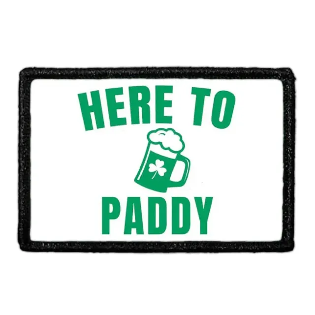 Pull Patch Here To Paddy Beer patch hvid