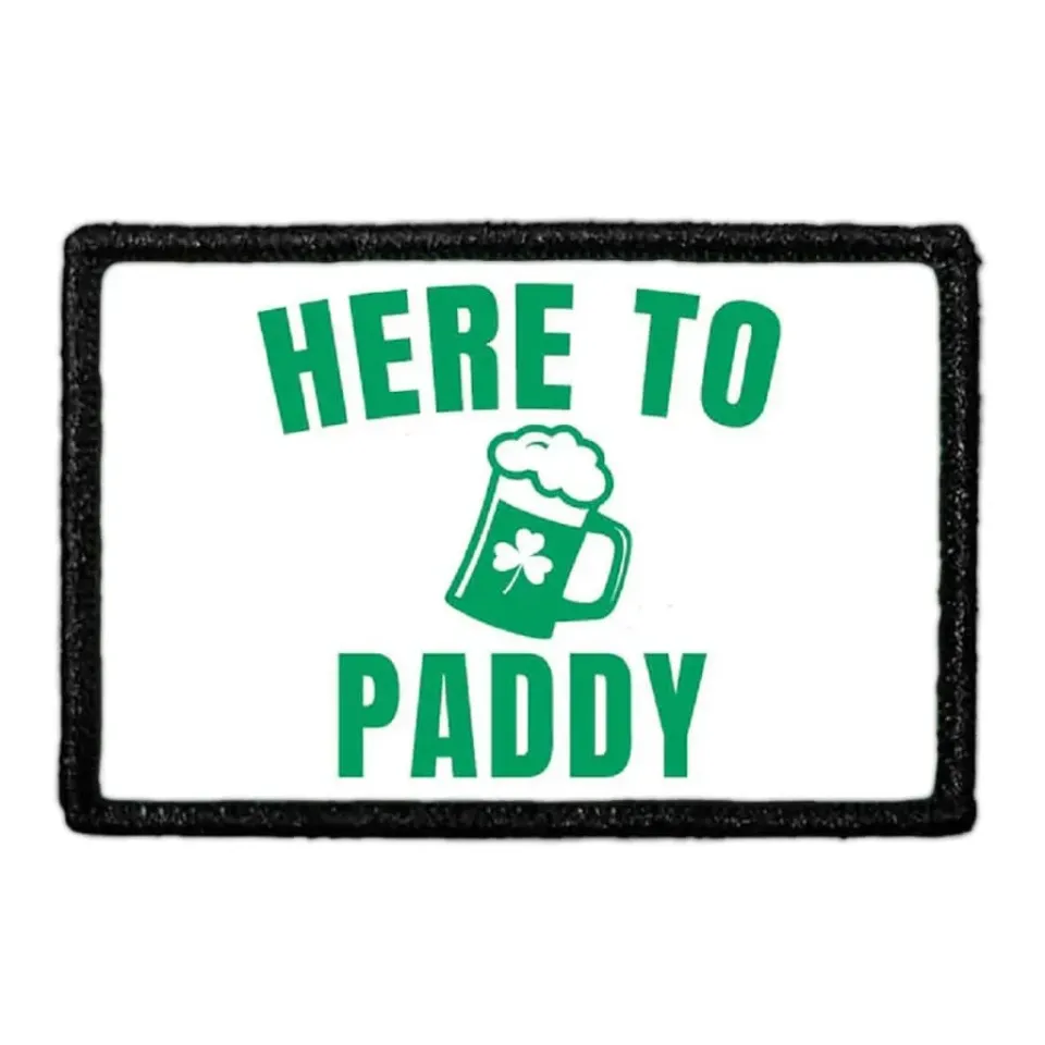 Pull Patch Here To Paddy Beer patch hvid
