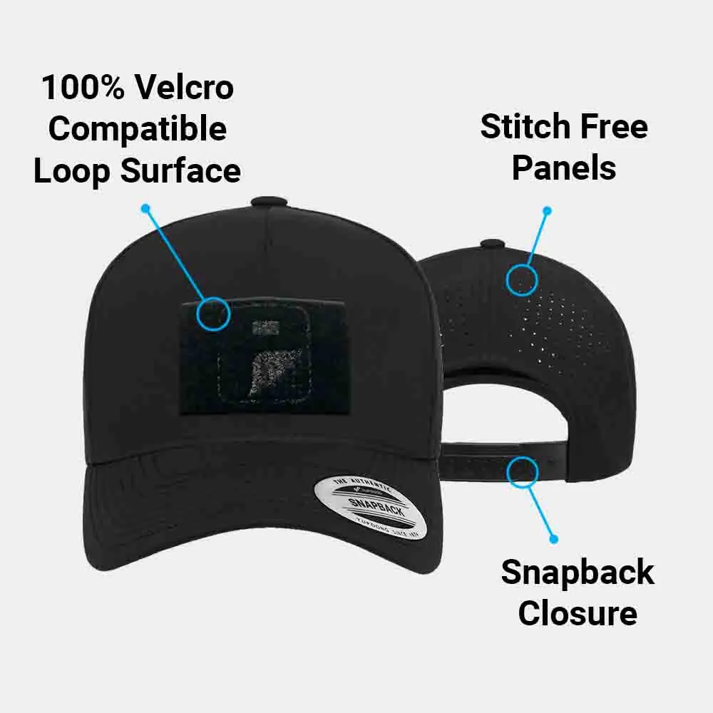 Pull Patch Premium Snapback kasket perforeret sort
