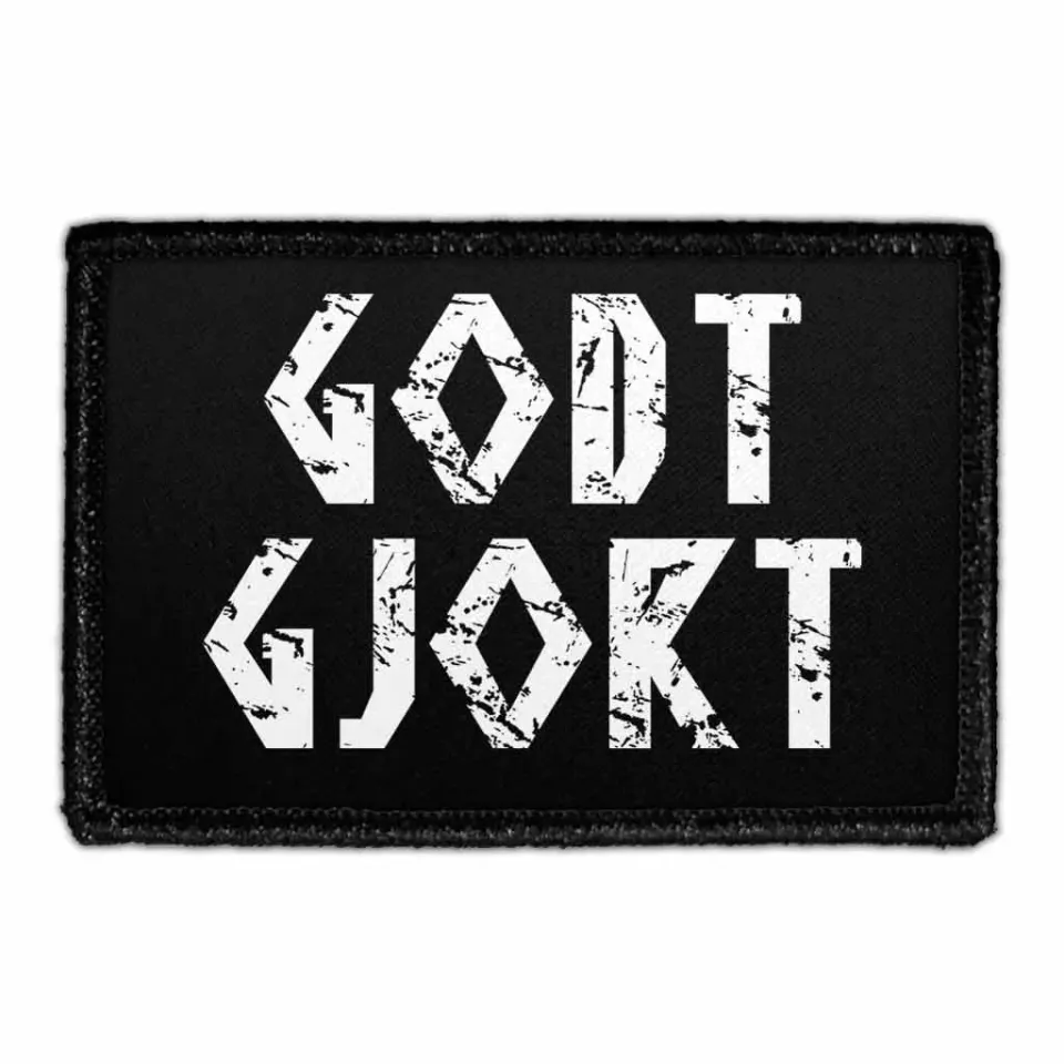 Pull Patch Godt Gjort patch med velcro dansk tekst