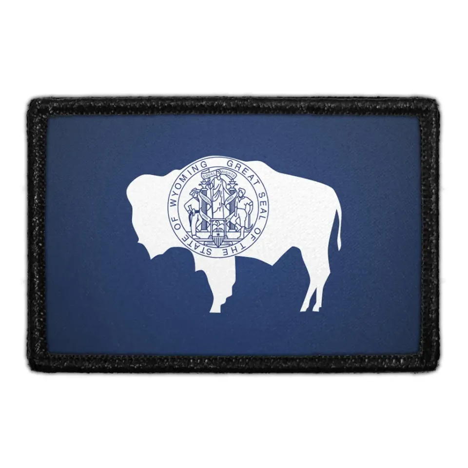 Pull Patch Wyoming State Flag Modified patch farve