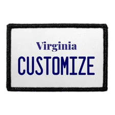 Pull Patch Virginia License Plate patch med egen tekst