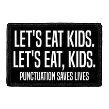 Pull Patch Let's Eat Kids patch velcro 7,6x5 cm grammatik