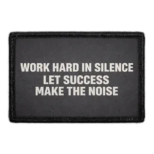 Pull Patch Work Hard In Silence patch 3x2 velcro sort