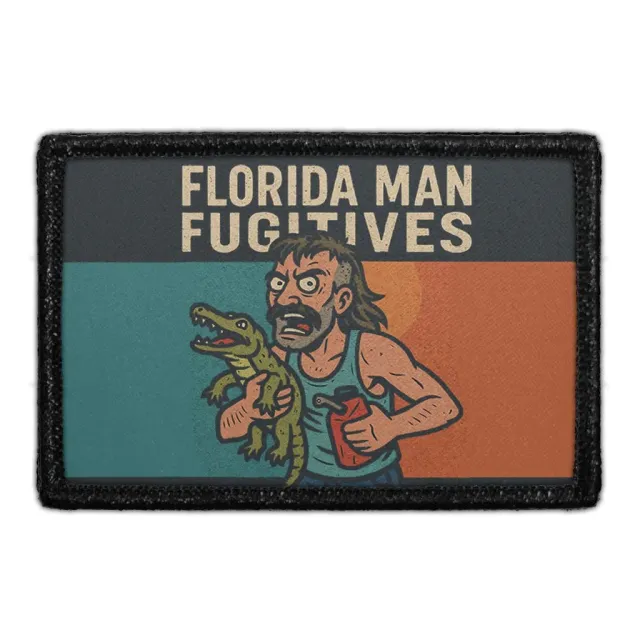 Pull Patch Florida Man Fugitives patch velcro 7,6x5 cm