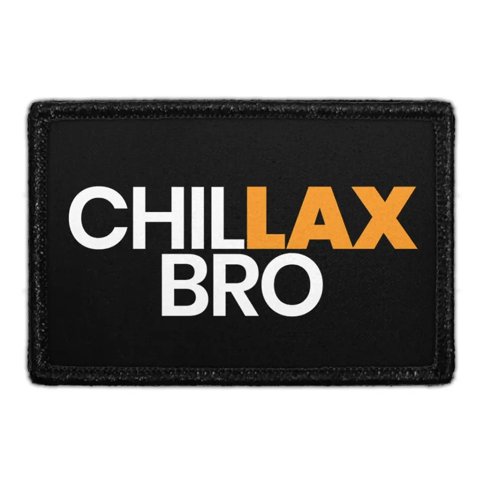 Pull Patch ChilLAX Bro patch 3x2 lacrosse