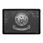 Pull Patch Idaho State Flag patch sort-hvid slidt velcro