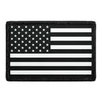 Pull Patch American Flag Black White patch sort-hvid