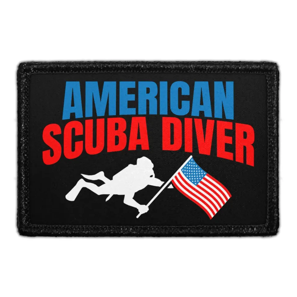 Pull Patch American Scuba Diver patch velcro 76x51 mm