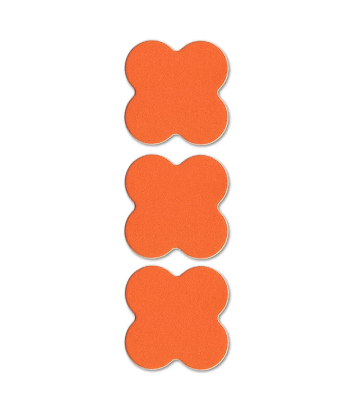 FabPatch Stretch Orange flowers lapper 3-pak stræk