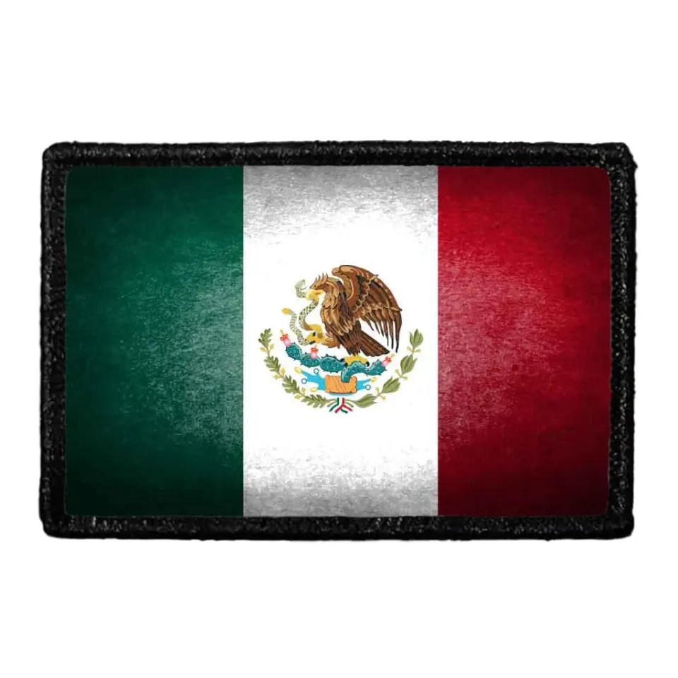 Pull Patch Mexico Flag patch farvet vintage velcro