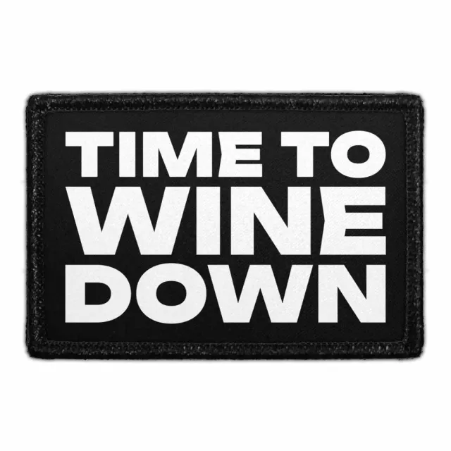 Pull Patch Time To Wine Down patch 7,6x5 cm vin