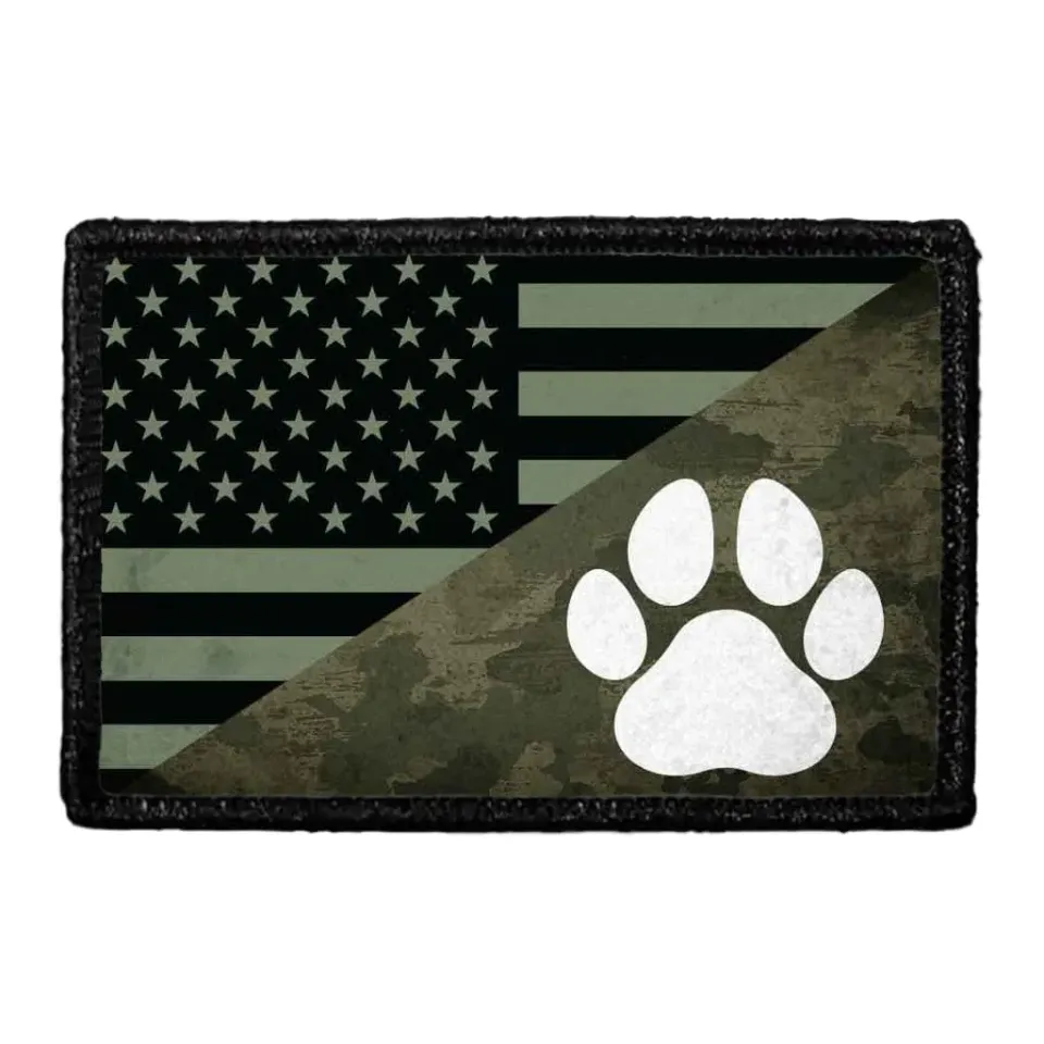 Pull Patch US Paw Flag Camo patch velcro