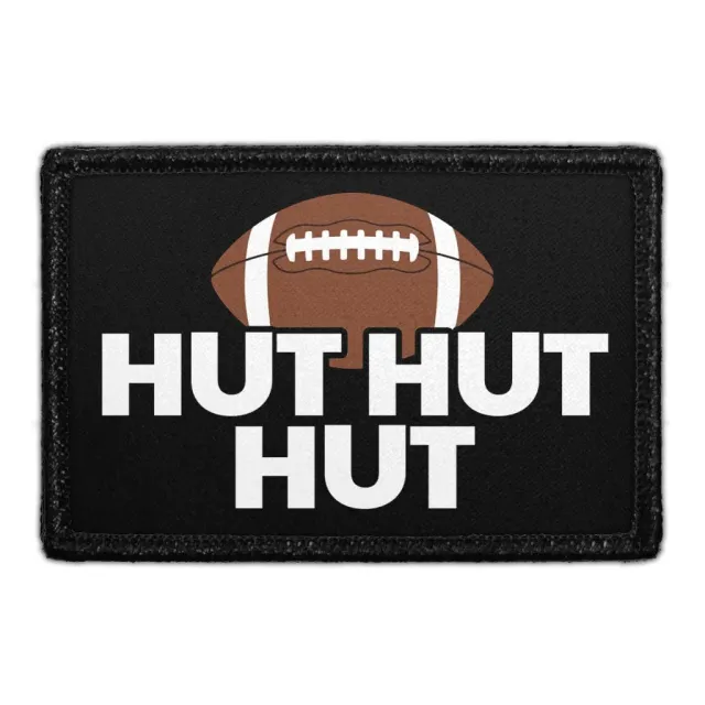Pull Patch Hut Hut Hut patch velcro football 7,6x5 cm