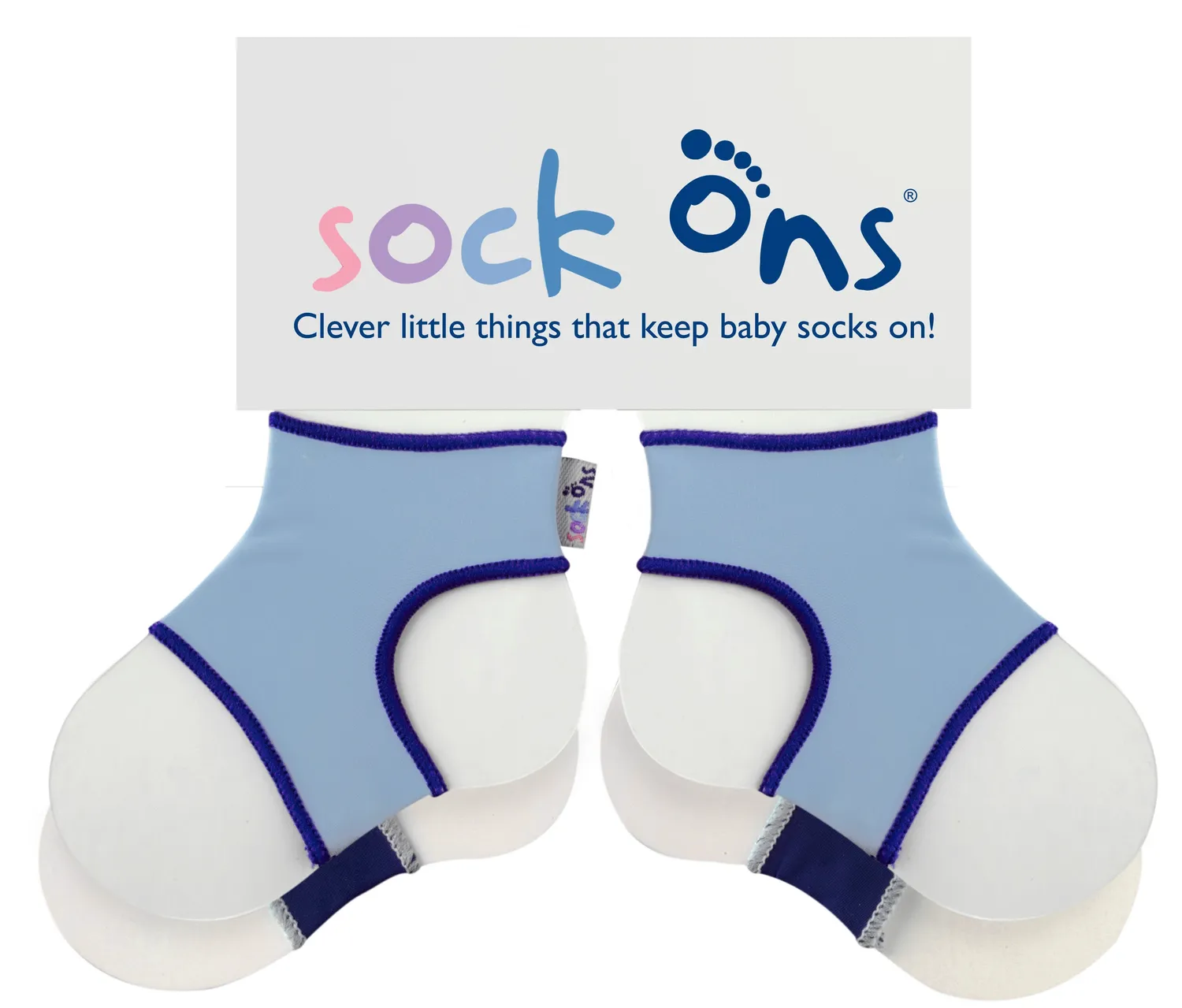 Sock Ons 6-12 mdr strømpeholder hvid klassisk