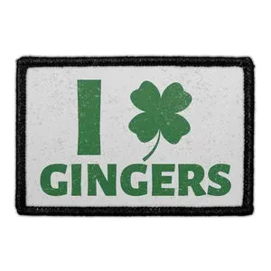 Pull Patch I Love Gingers patch velcro 76x51 mm