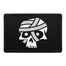 Pull Patch Skull With Bandage patch med velcro plaster