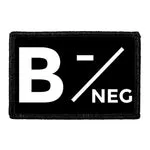 Pull Patch B- Negative blodtype patch med velcro