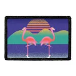 Pull Patch 80's Flamingo patch 76x51 mm velcro