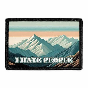 Pull Patch I Hate People Mountain Sunrise patch med velcro