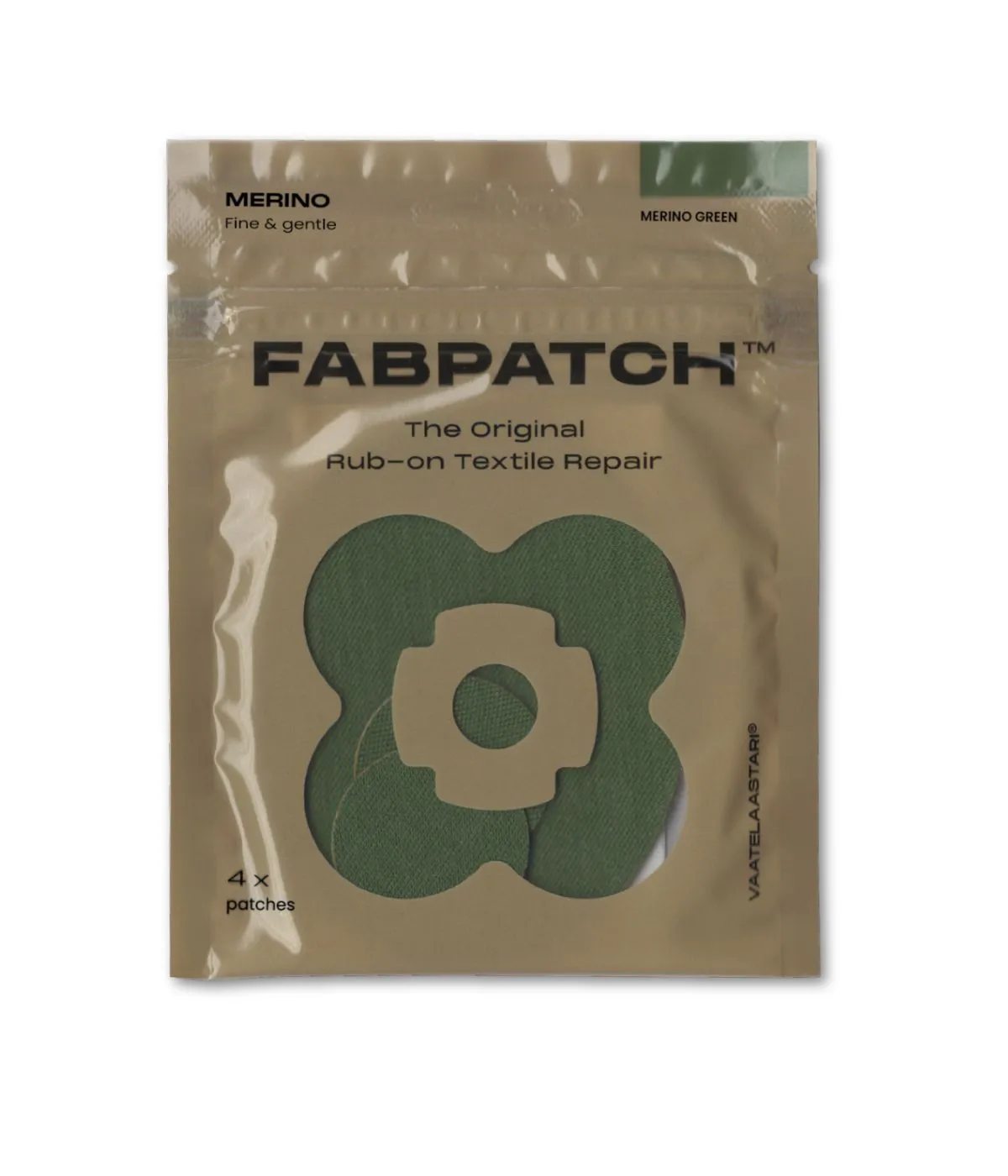 FabPatch MERINO lapper grøn uld 4 stk