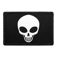 Pull Patch Alien Skull patch med velcro kranie-motiv