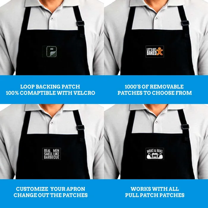 Pull Patch Premium Full Length BBQ Baking Apron forklæde sort