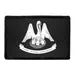 Pull Patch Louisiana flag patch sort-hvid velcro
