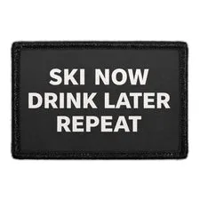 Pull Patch Ski Now Drink Later patch 3x2 skimærke