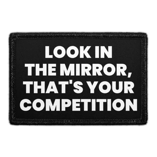 Pull Patch Mirror Competition motivationspatch velcro