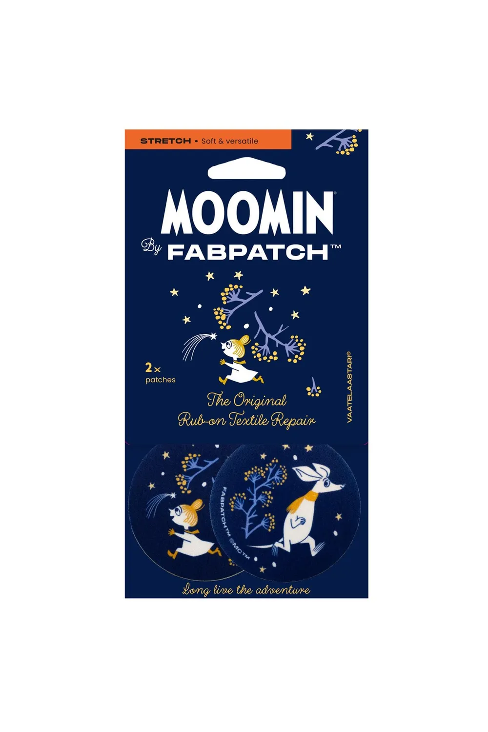 FabPatch Moomin Shooting Star lapper 2-pak strækbar