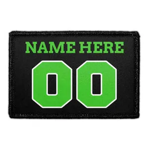 Pull Patch Customizable Jersey patch sort/grøn/hvid tekst