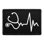 Pull Patch Stethoscope Icon patch velcro hvid