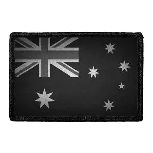 Pull Patch Australia Flag patch sort hvid distressed