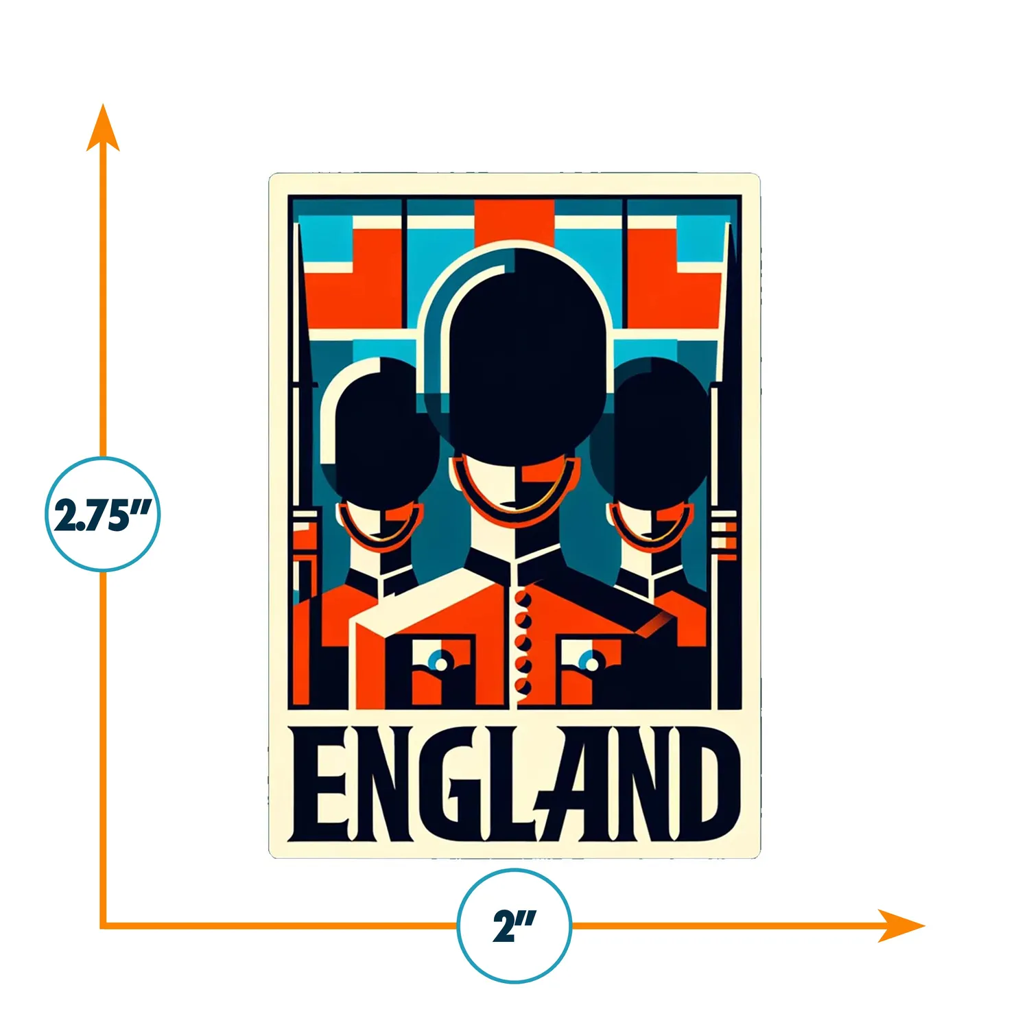 Vagabond Heart England klistermærke vandtæt vinyl