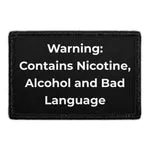 Pull Patch Warning Nicotine Alcohol patch 7,6x5 cm