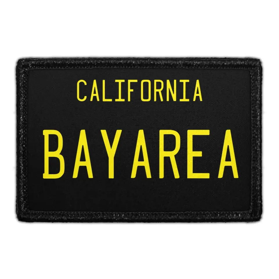 Pull Patch Bay Area California License Plate patch