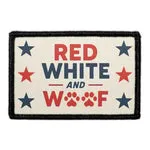 Pull Patch Red White And Woof patch med velcro