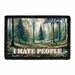 Pull Patch I Hate People Forest patch med velcro grøn
