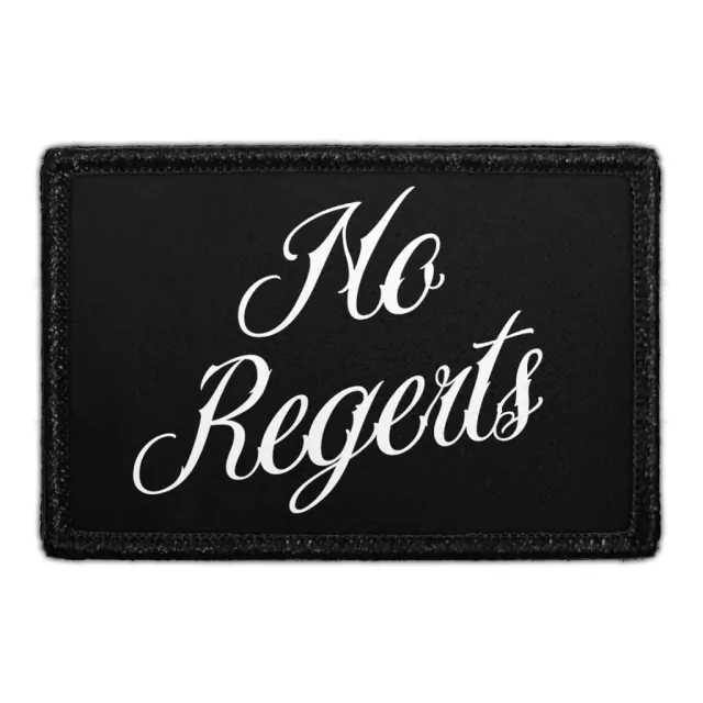 Pull Patch No Regerts Black patch velcro sjov tekst