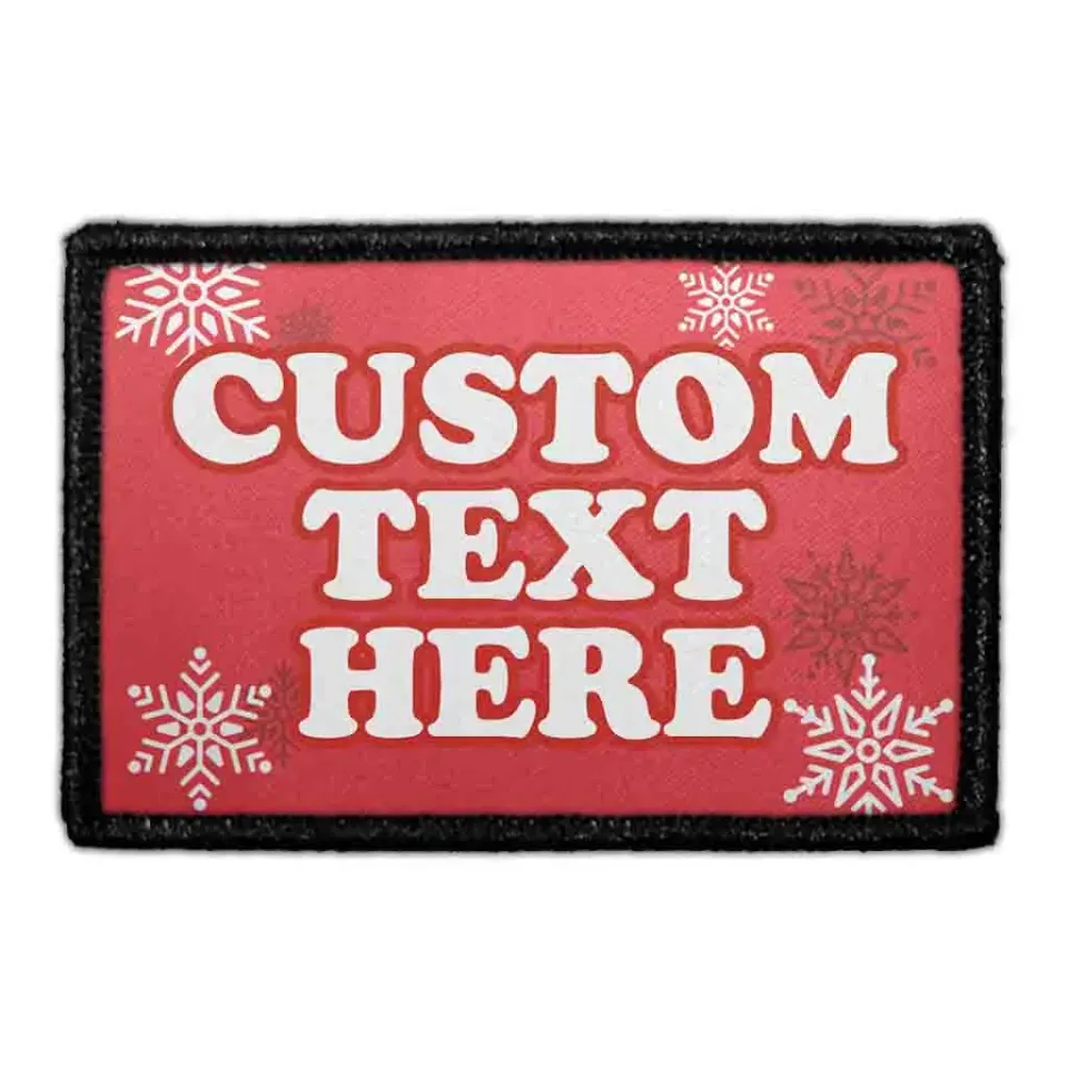 Pull Patch Christmas Snowflakes patch 3x2 rød custom