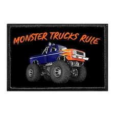 Pull Patch Monster Trucks Rule patch med velcro