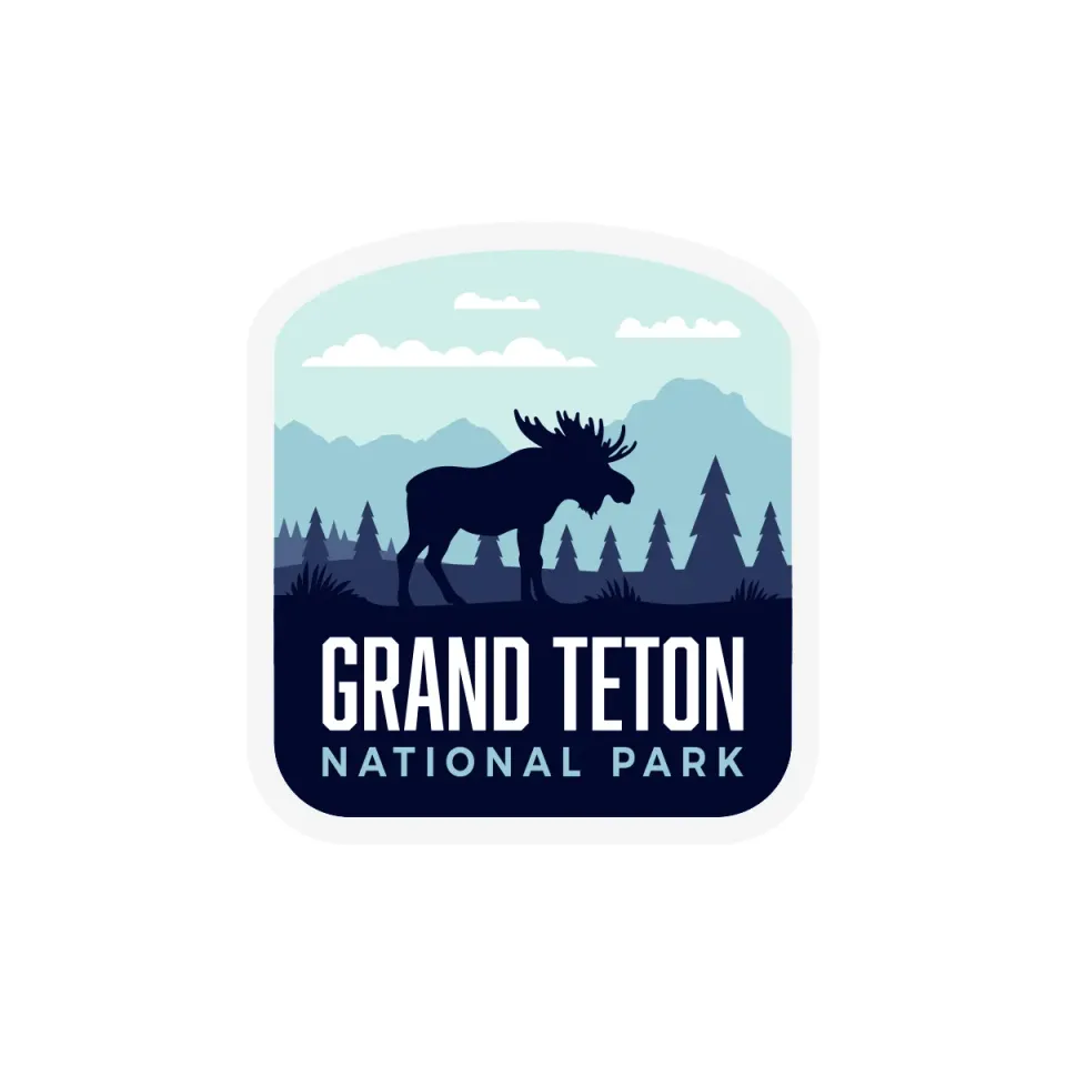 Vagabond Heart Grand Teton klistermærke vinyl mat