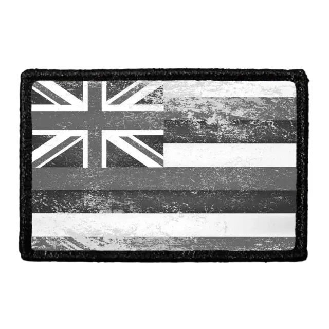 Pull Patch Hawaii State Flag patch sort-hvid slidt