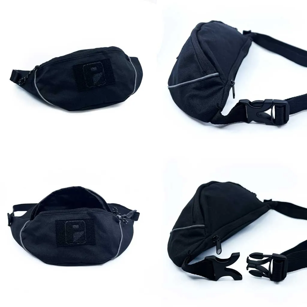Pull Patch Fanny Pack mavebælte velcro sort crossbody