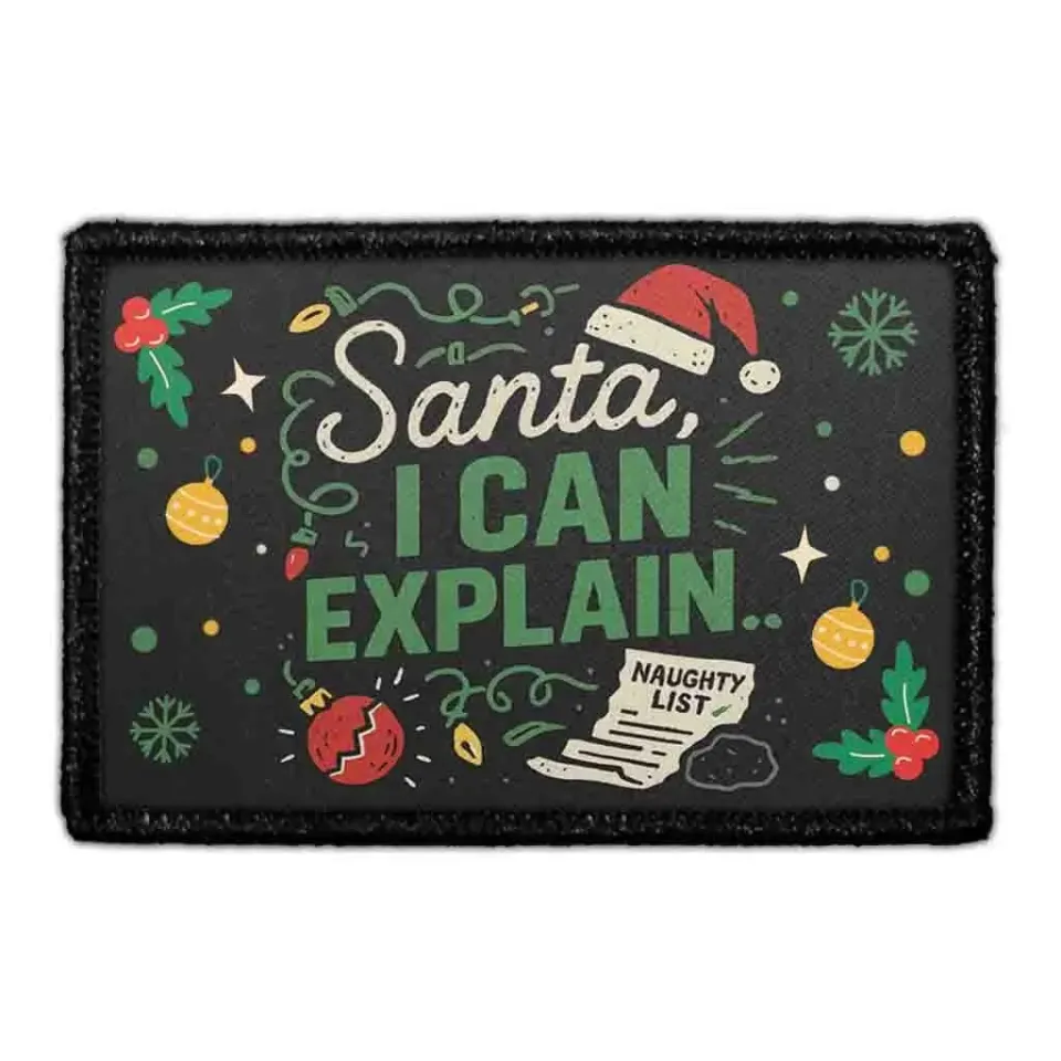 Pull Patch Santa I Can Explain patch med velcro hund