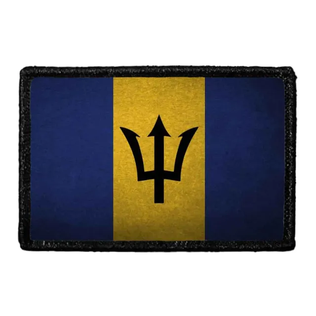 Pull Patch Barbados Flag Color Distressed patch