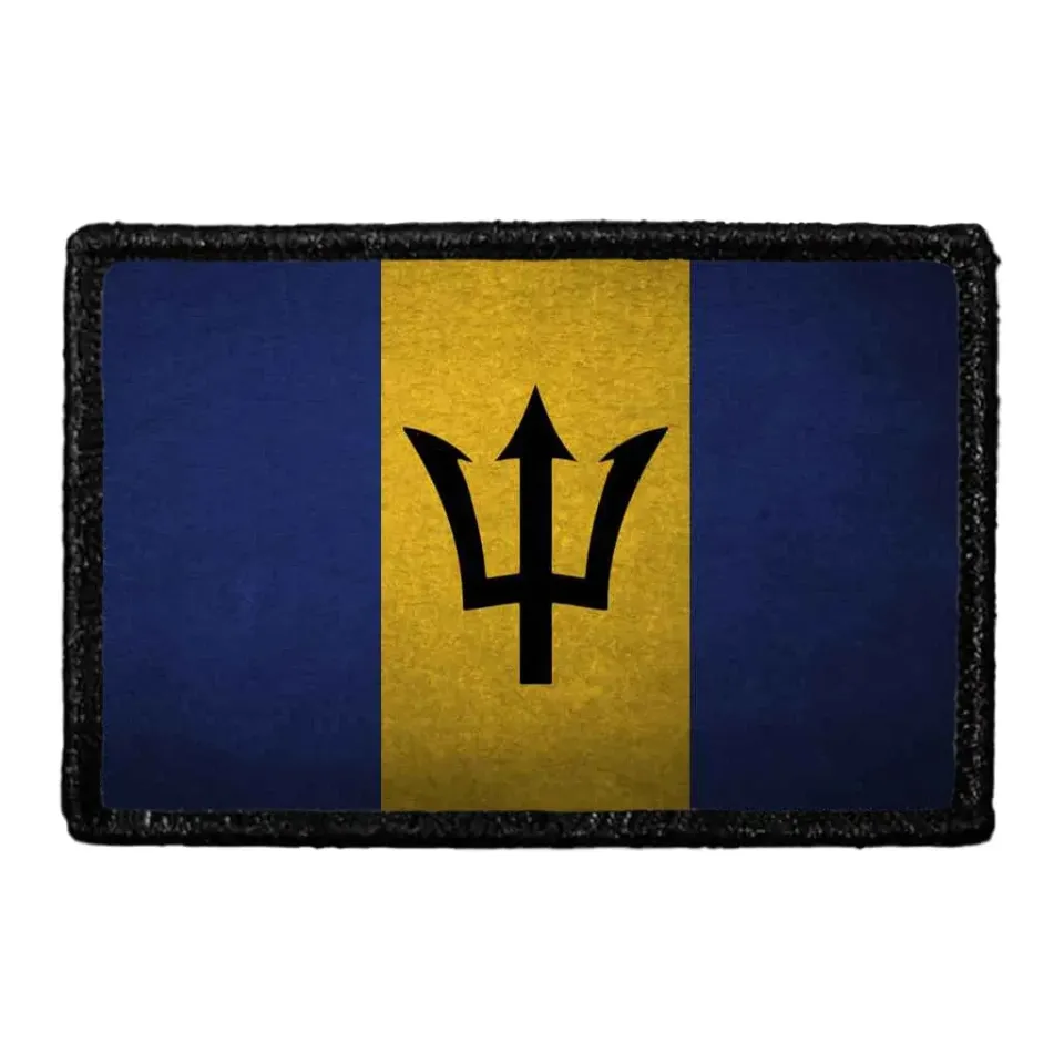 Pull Patch Barbados Flag Color Distressed patch